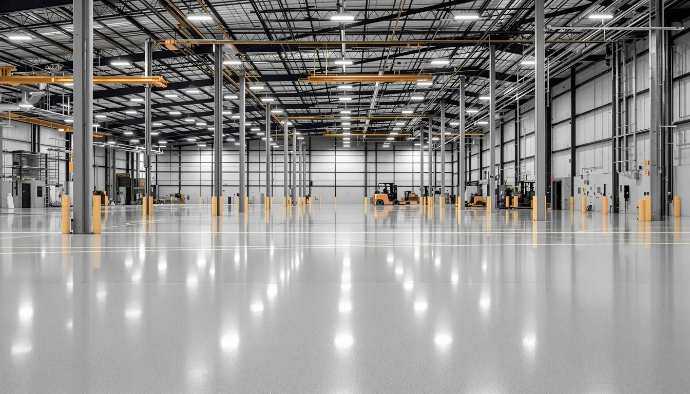 Concrete warehouse floor installation — industrial slab in Kansas City